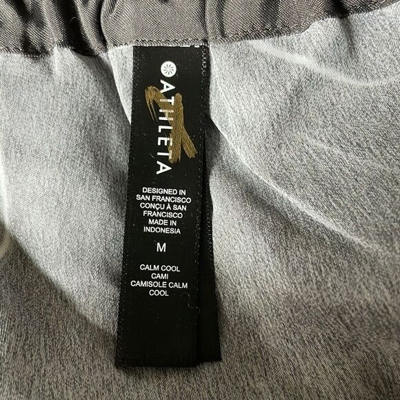 NWOT - Athleta Calm Cool Cami Sleep Top Size Medium Gray Marble Swirl Retail $59 - Picture 6 of 7